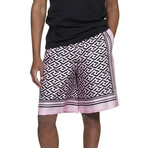 Shorts With Pattern // Pink + Black (30)