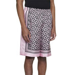 Shorts With Pattern // Pink + Black (30)