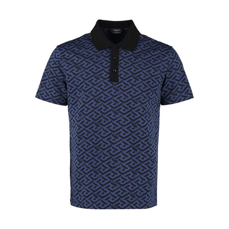 Polo With Pattern // Navy + Black (S)