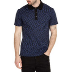 Polo With Pattern // Navy + Black (S)