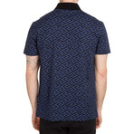 Polo With Pattern // Navy + Black (S)