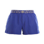 Swim Shorts With Logo // Blue + Gold (34)