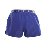Swim Shorts With Logo // Blue + Gold (34)