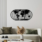 World Map Globe (47.2"H x 18.5"W)