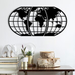 World Map Globe (47.2"H x 18.5"W)