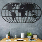 World Map Globe (47.2"H x 18.5"W)