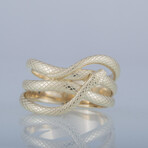 Coiled Snake Ring // Gold (11)