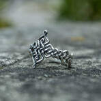 Twisted Knot Norse Ring // Silver (11)