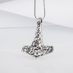 Rough Thor's Hammer Mjolnir Pendant // Silver