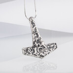 Rough Thor's Hammer Mjolnir Pendant // Silver