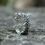 Twisted Knot Norse Ring // Silver (11)