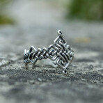 Twisted Knot Norse Ring // Silver (11)