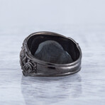 Vegvisir Symbol Ring // Antiqued Silver (9.5)