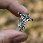 Twisted Knot Norse Ring // Silver (11)