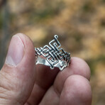 Twisted Knot Norse Ring // Silver (11)