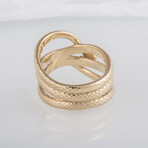 Coiled Snake Ring // Gold (11)