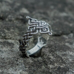 Twisted Knot Norse Ring // Silver (11)