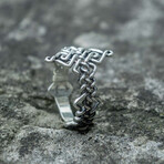 Twisted Knot Norse Ring // Silver (11)