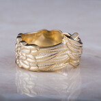 Raven Feathers Norse Ring // Gold (7)