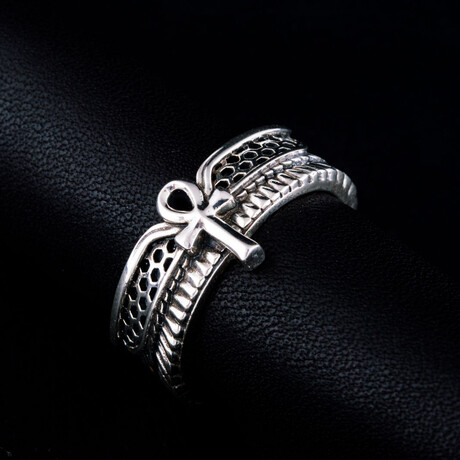 Ankh Symbol Ring // Silver (6)