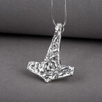 Rough Thor's Hammer Mjolnir Pendant // Silver