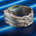 Raven Feathers Norse Ring // Gold (7)