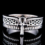 Ankh Symbol Ring // Silver (11)