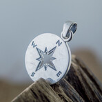 Compass Pendant // Silver