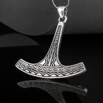 Ukko Thor's Hammer Mjolnir Pendant // Silver