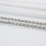 Viking Braided Chain Necklace // Silver