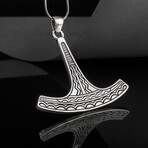 Ukko Thor's Hammer Mjolnir Pendant // Silver