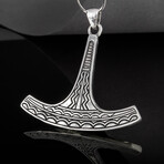 Ukko Thor's Hammer Mjolnir Pendant // Silver