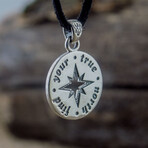 Compass Pendant // Silver