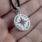 Compass Pendant // Silver