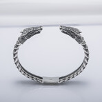 Sterling Silver Wolves Bracelet // Silver