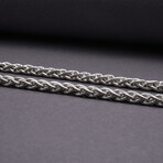 Viking Braided Chain Necklace // Silver