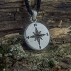 Compass Pendant // Silver