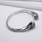 Sterling Silver Knot Ornament Bracelet // Silver