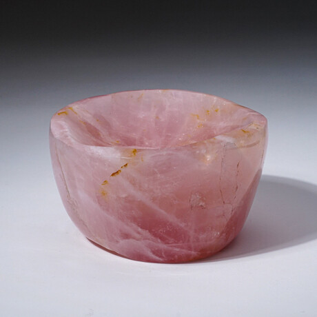 Genuine Polished Rose Quartz Bowl