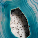 Genuine Banded Blue Agate Geode
