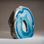 Genuine Banded Blue Agate Geode