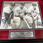 Ted Williams, Bobby Doerr & Dom DiMaggio // Boston Red Sox // Autographed Photograph + Framed