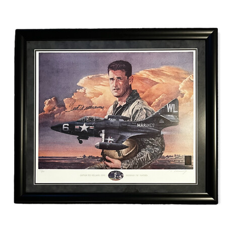 Ted Williams // Signed Marine Photograph + Framed // Limited Edition #398/999