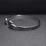 Sterling Silver Ravens Symbol Bracelet // Silver