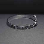 Sterling Silver Ravens Symbol Bracelet // Silver