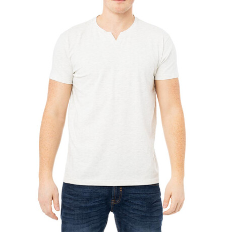 Basic V Notch T Shirts // Oatmeal (S)