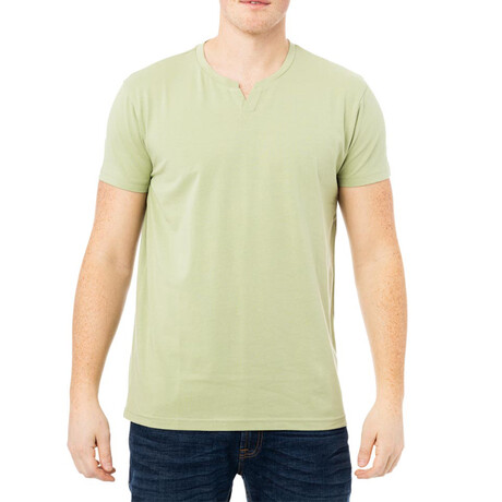 Basic V Notch T Shirts // Dusty Mint (S)