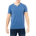 Basic V Notch T Shirts // Night Blue (L)