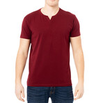 Basic V Notch T Shirts // Cranberry (S)