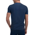 Basic Crew Neck T Shirt // Night Blue (L)